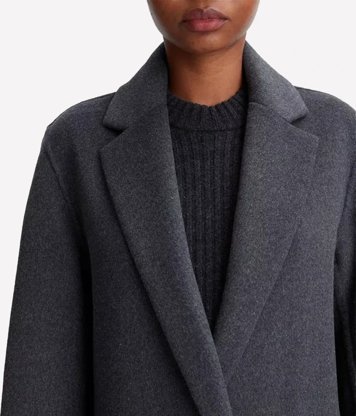 Classic Straight Coat in Charcoal