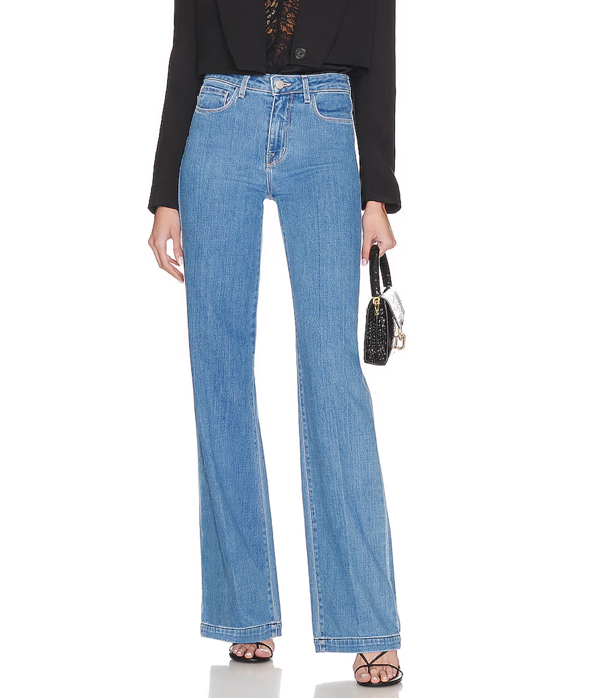 Clayton High Rise Wide Leg Jean in Salina