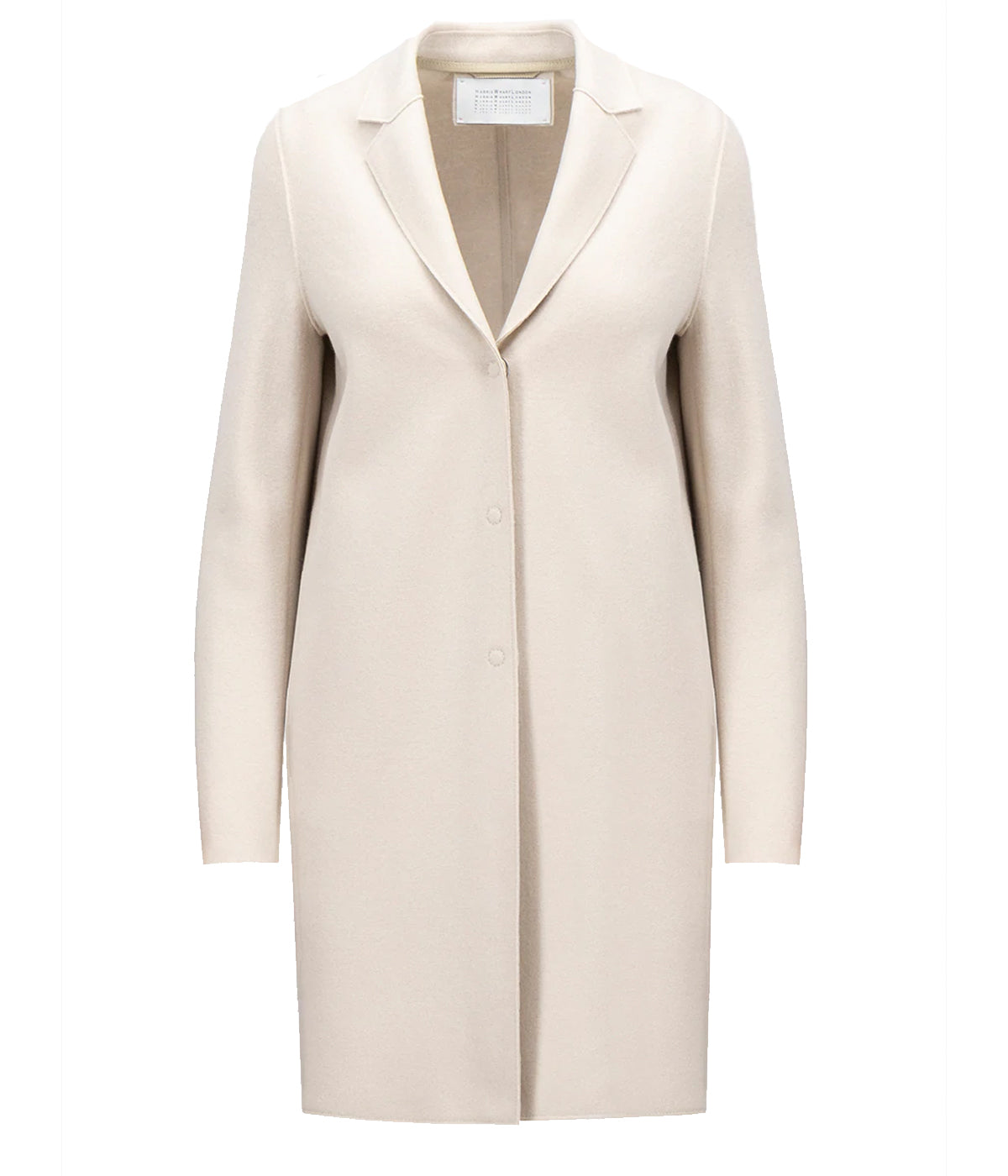 Cocoon Coat Light Pressed Wool in Cream