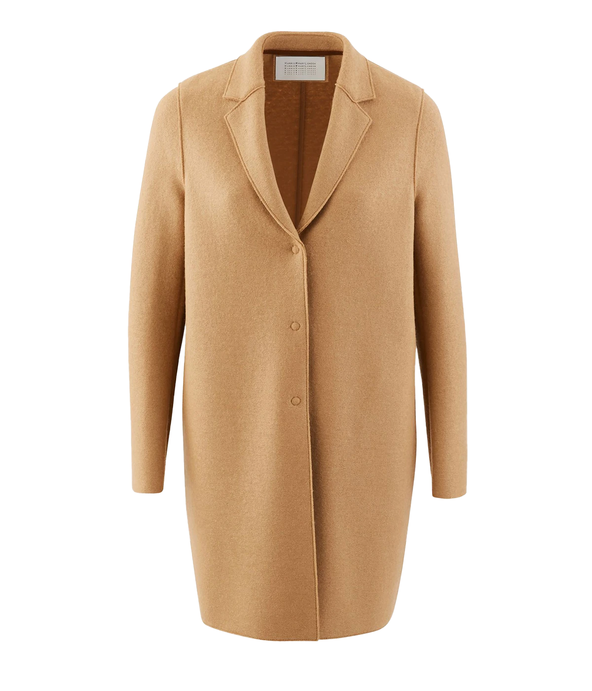 Women Cocoon Coat in Tan