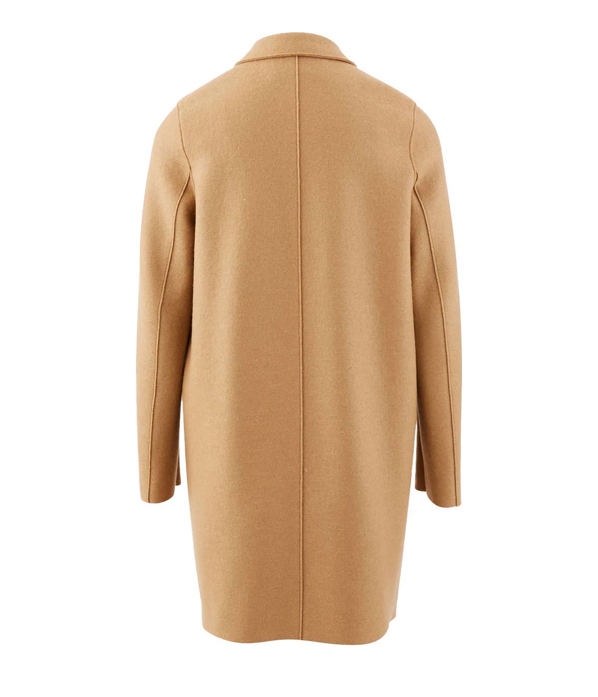 Women Cocoon Coat in Tan