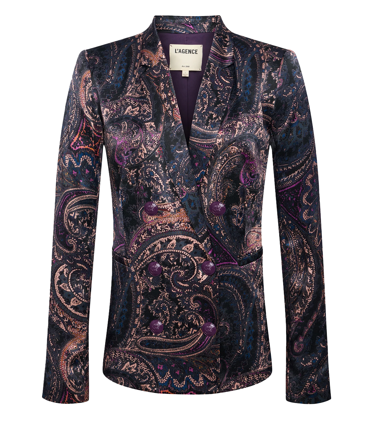 Colin Blazer in Plum Multi Boute Paisley