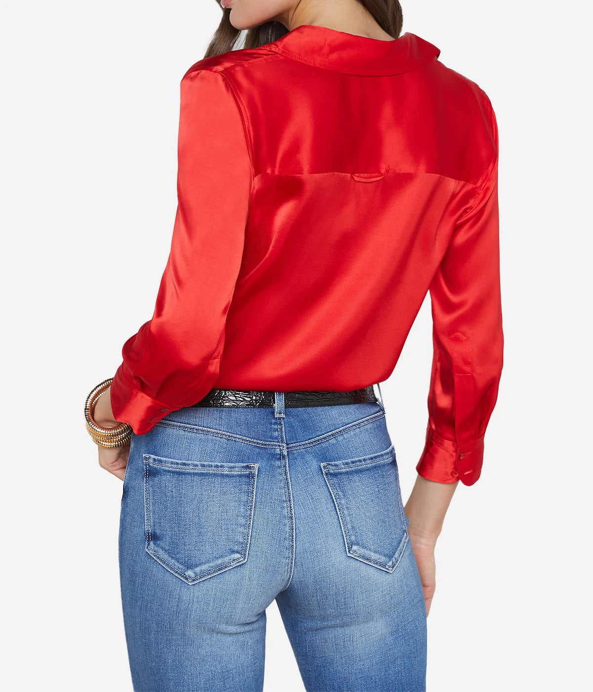 Dani 3/4 Sleeve Blouse in High Risk Red