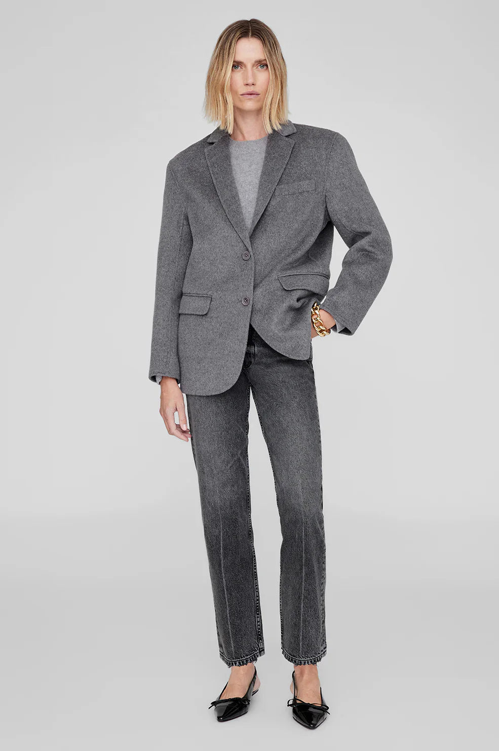 Quinn Blazer in Grey Melange