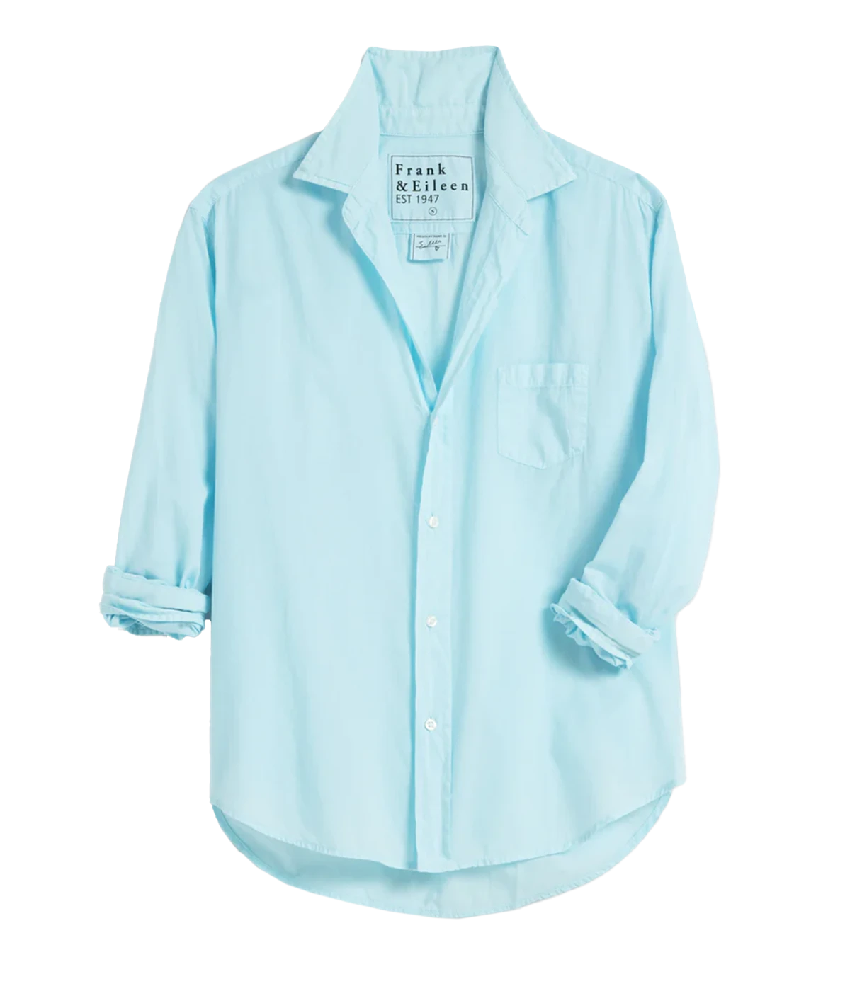 Eileen Woven Button up in Aquamarine