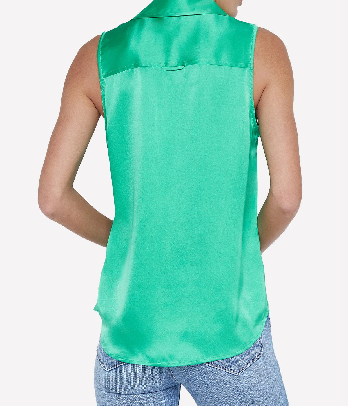 Emmy Sleeveless Blouse in Island Green