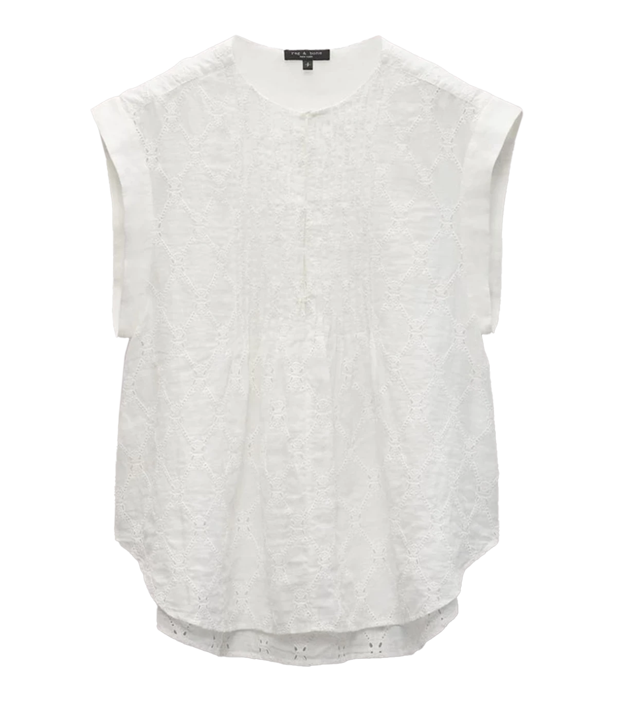 Gabby Embroidered Top in White