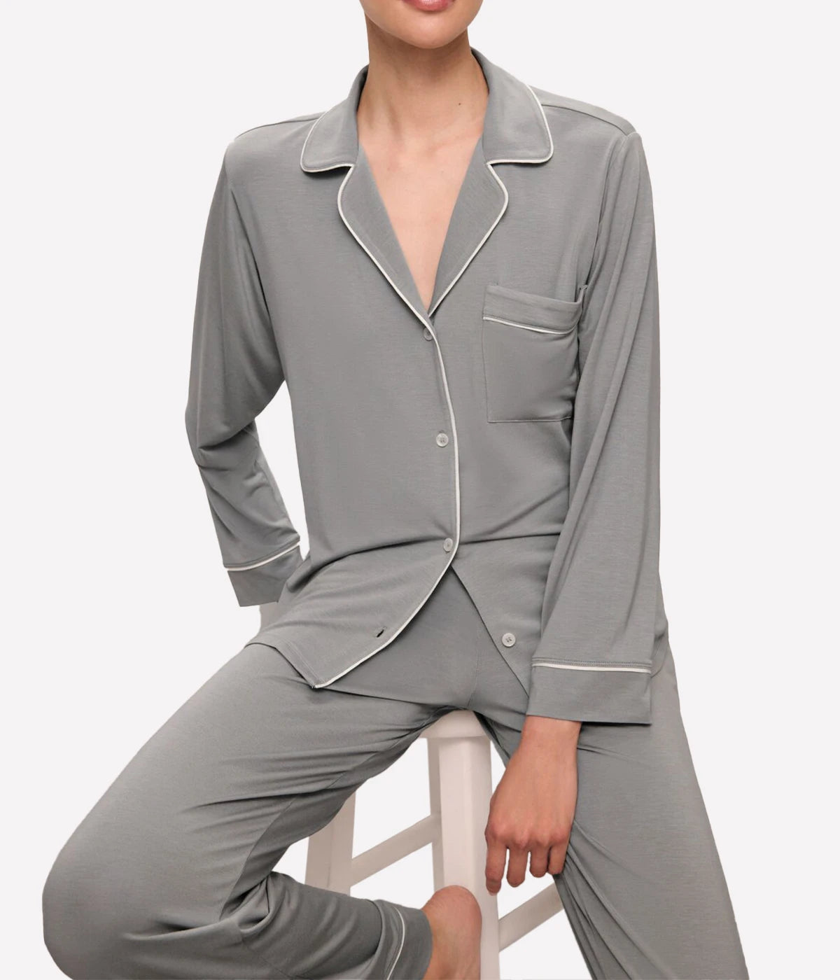 Gisele Long Sleeve Pant Set in Moonlight Ivory