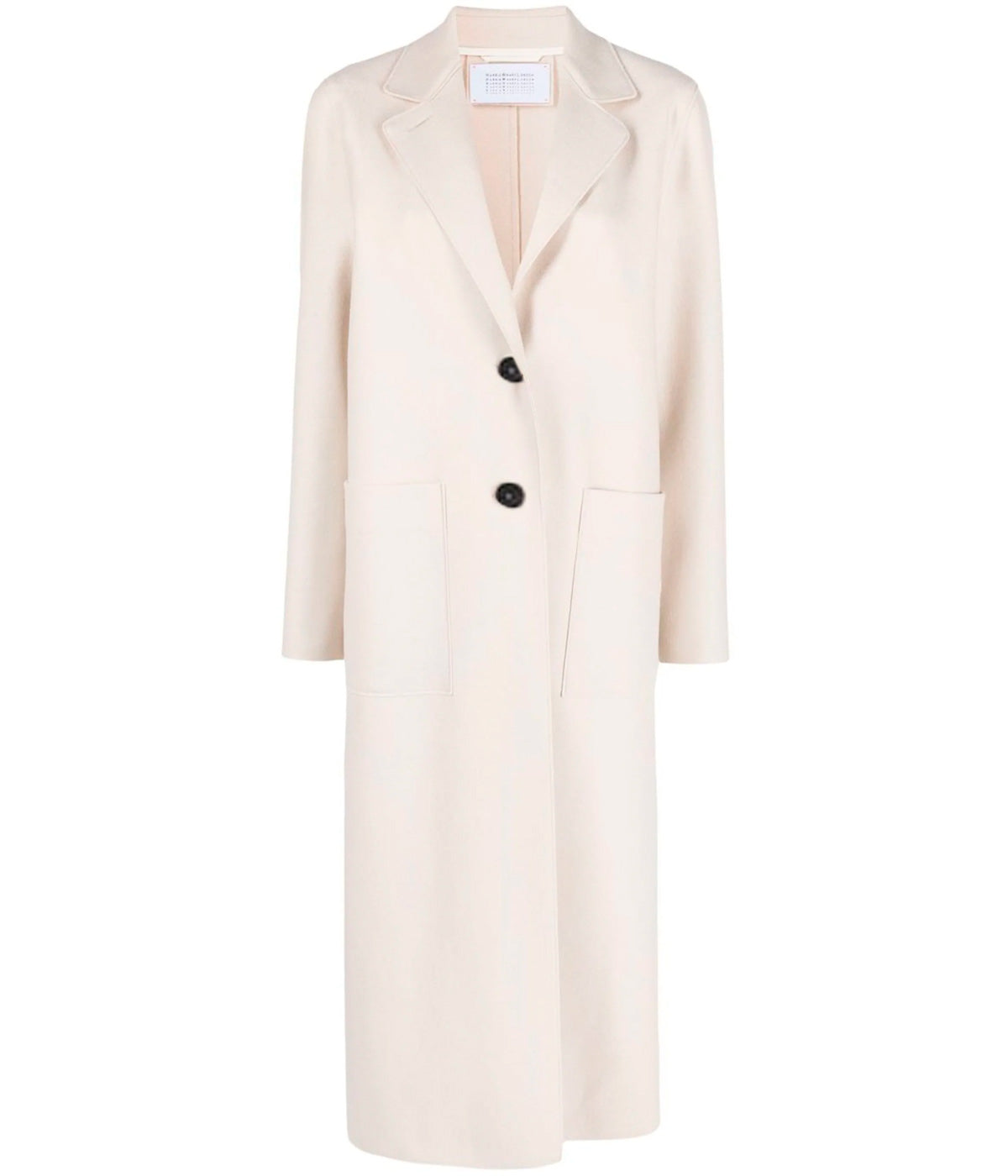 Women Boxy Cashmere Coat in Almond