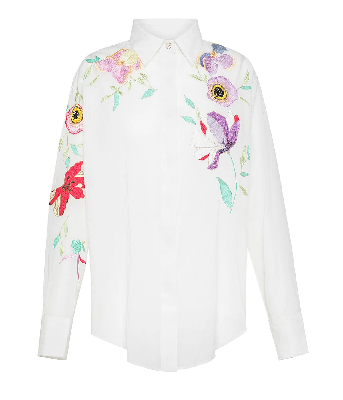 Heaven Embroidery Cotton Shirt in Garden