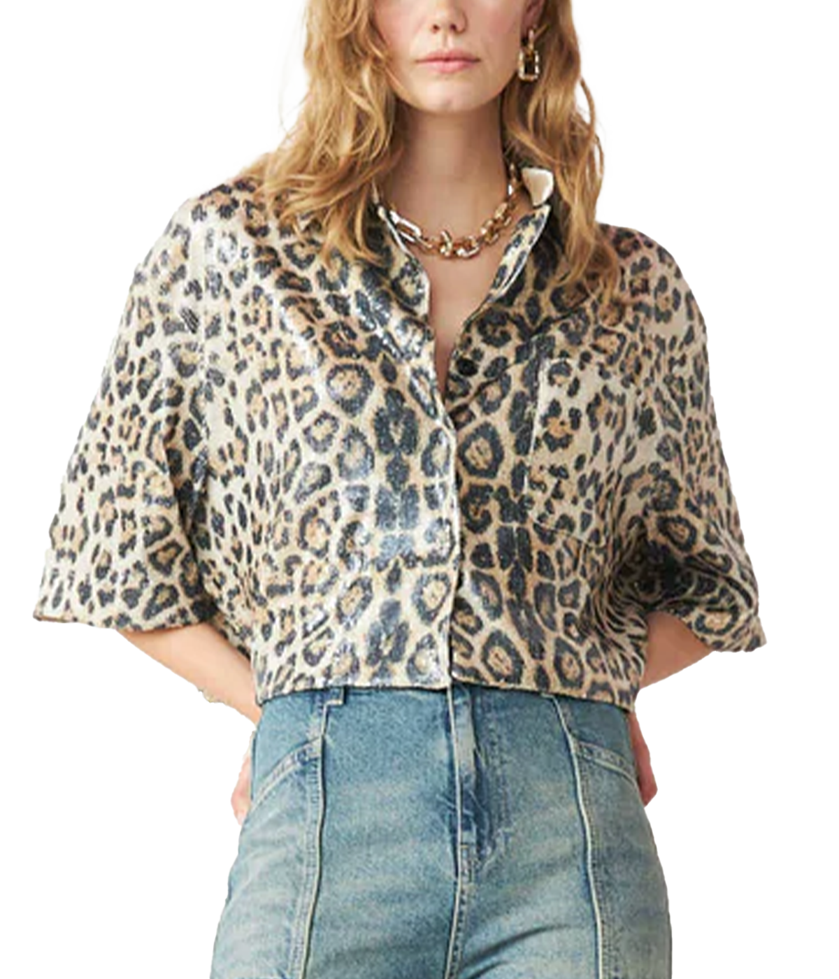 Aldo Shirt in Beige Panther Print