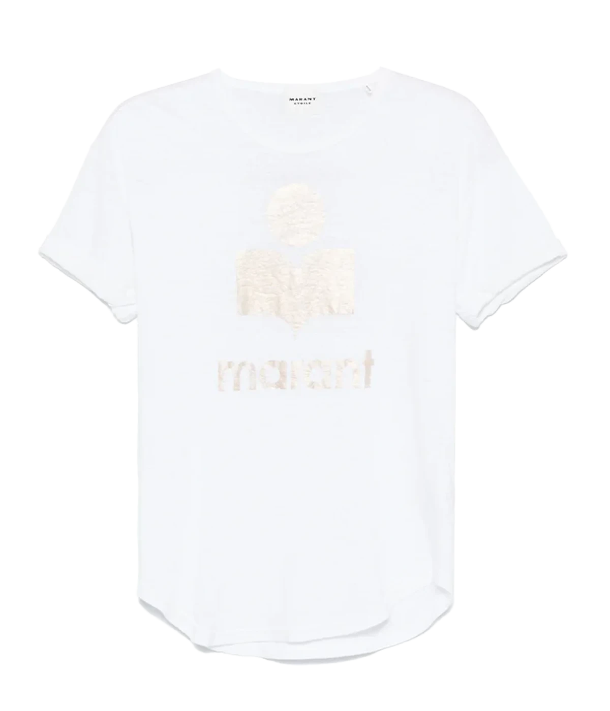 Koldi T-Shirt in White and Light Gold