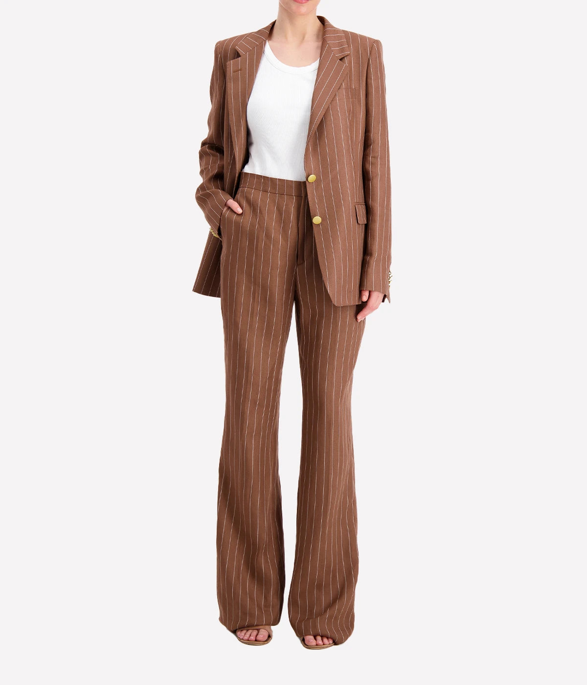 *FINAL SALE*Albar Blazer in Brown stripe