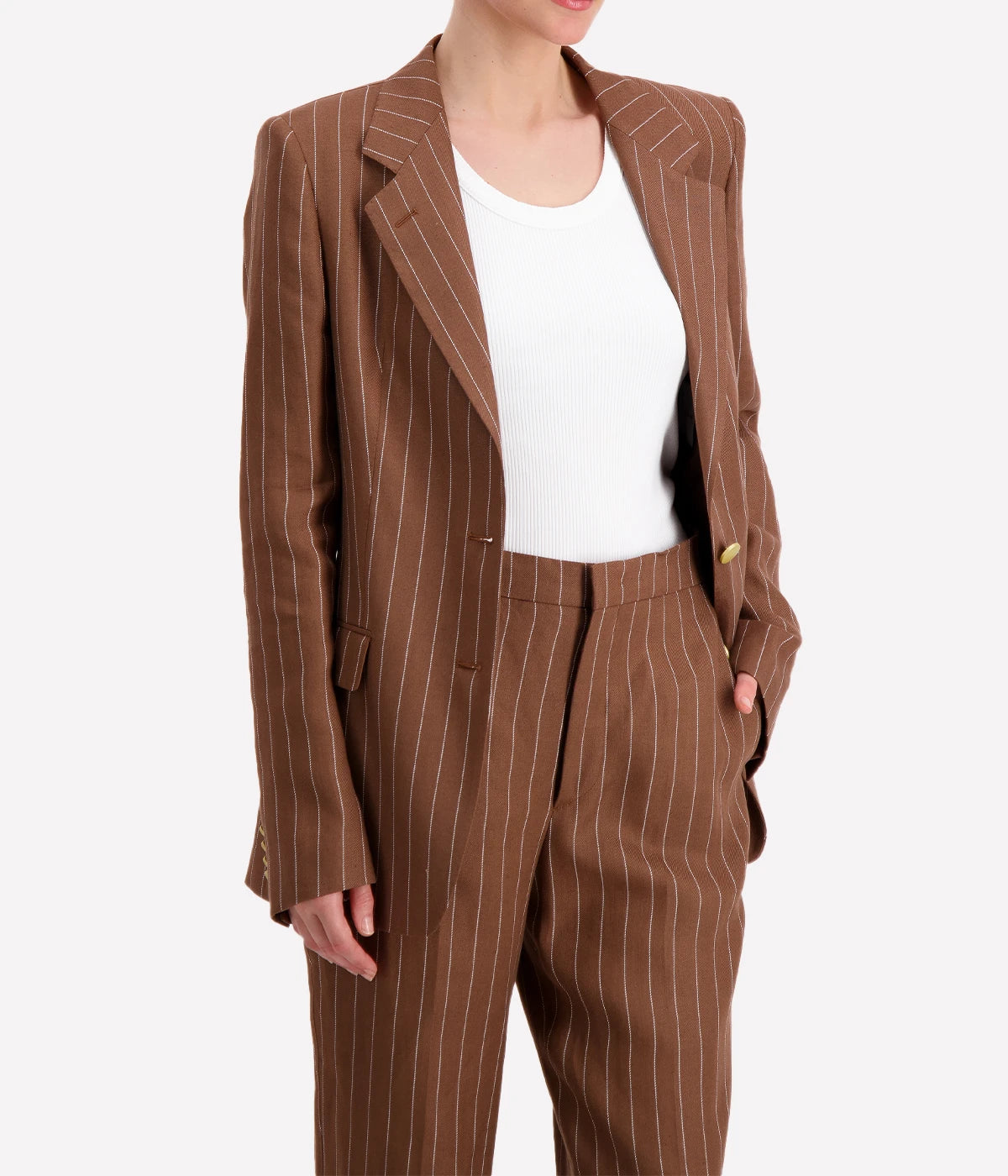 *FINAL SALE*Albar Blazer in Brown stripe