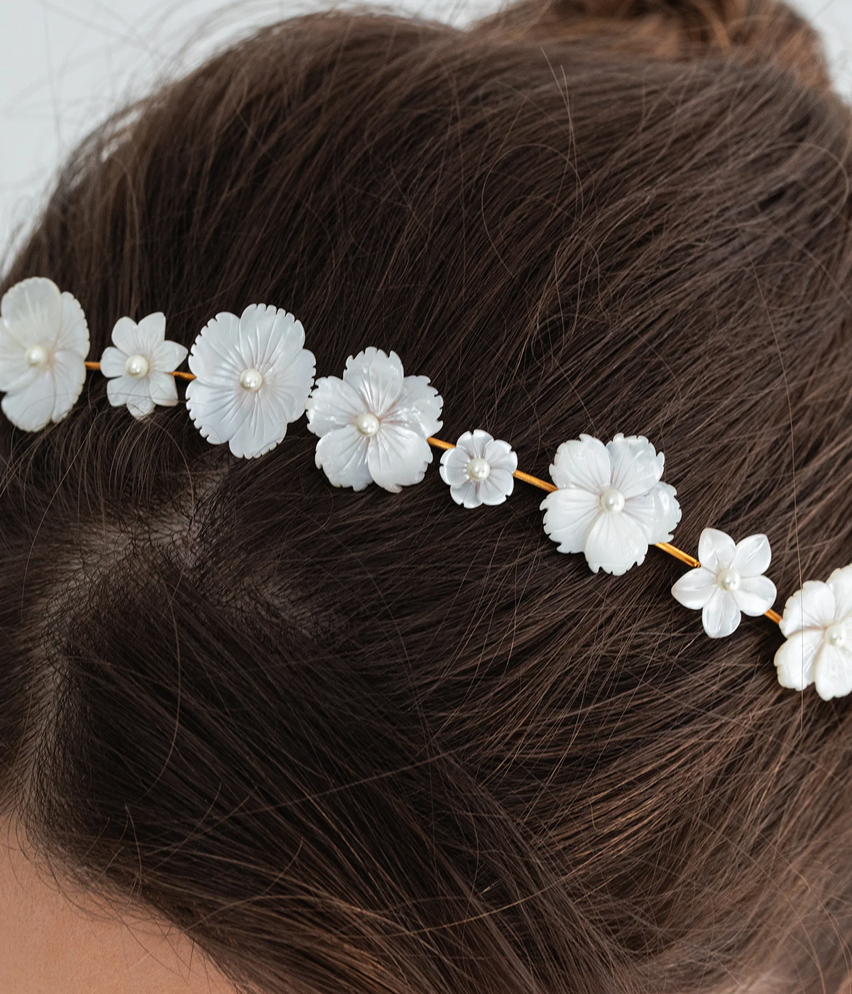 Jenna Headband in Mother of Pearl