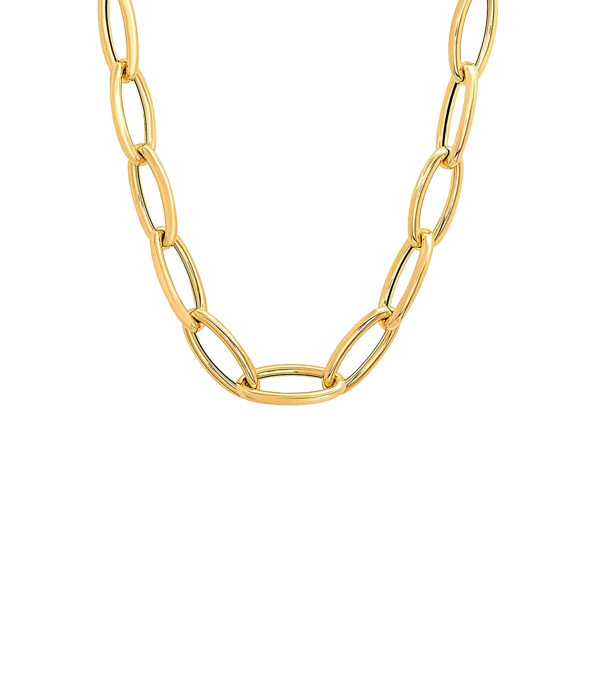 Jumbo Link Necklace in 14k Yellow Gold