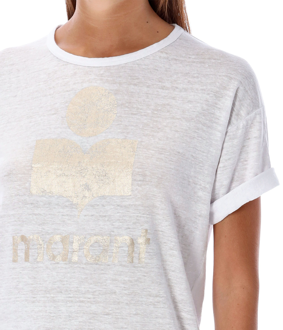 Koldi T-Shirt in White and Light Gold