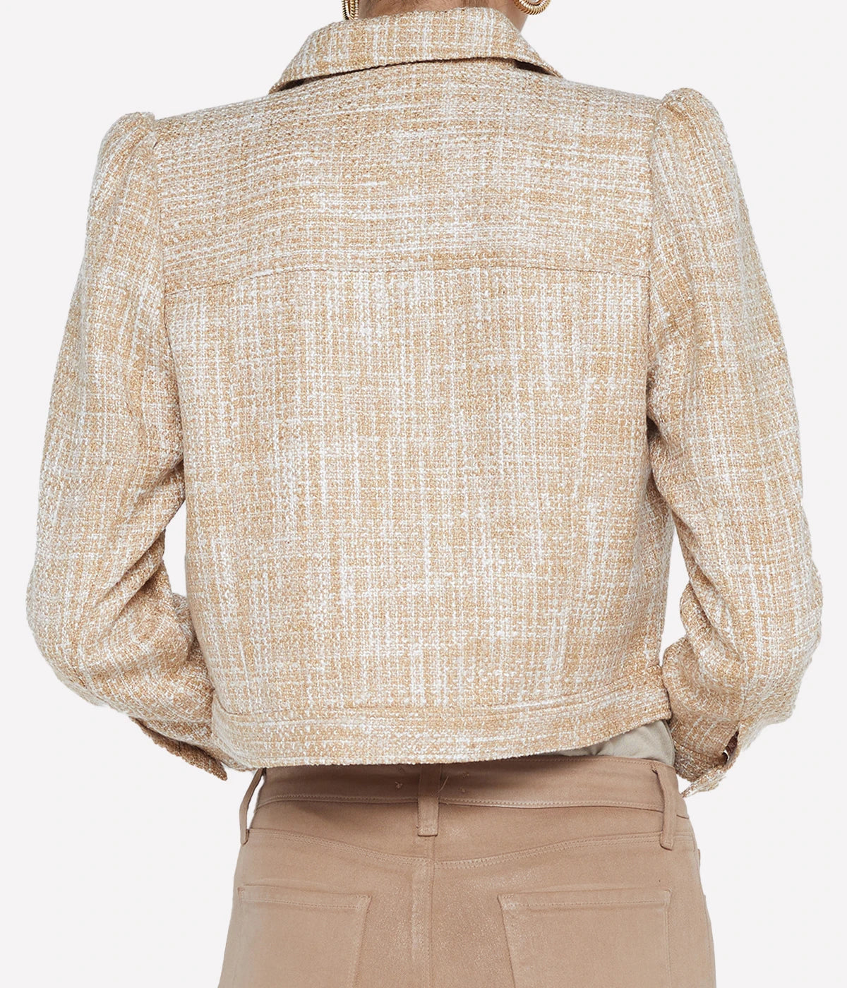 Kasey Bracelet Sleeve Jacket in Bone Multi