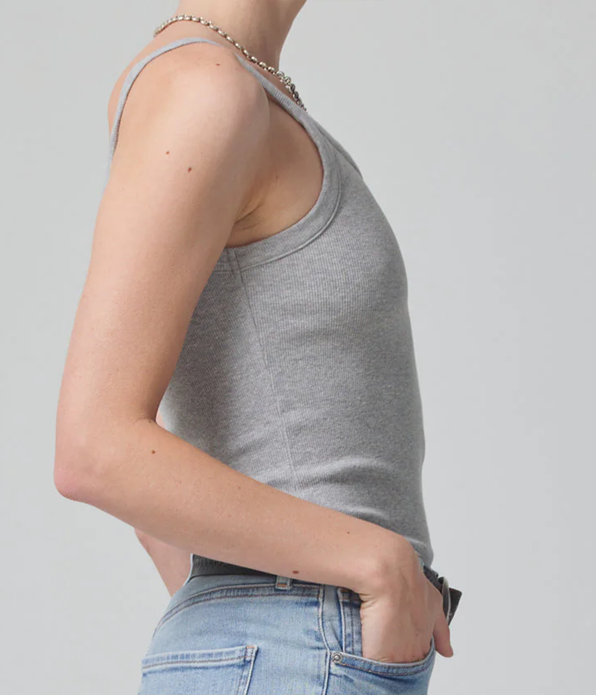 Katia Tank in Heather Grey