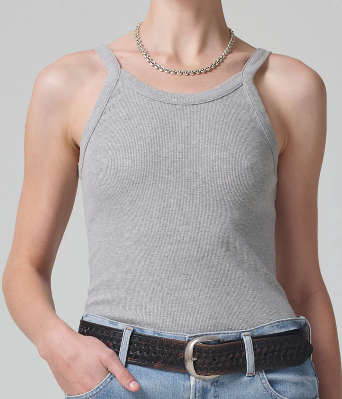 Katia Tank in Heather Grey