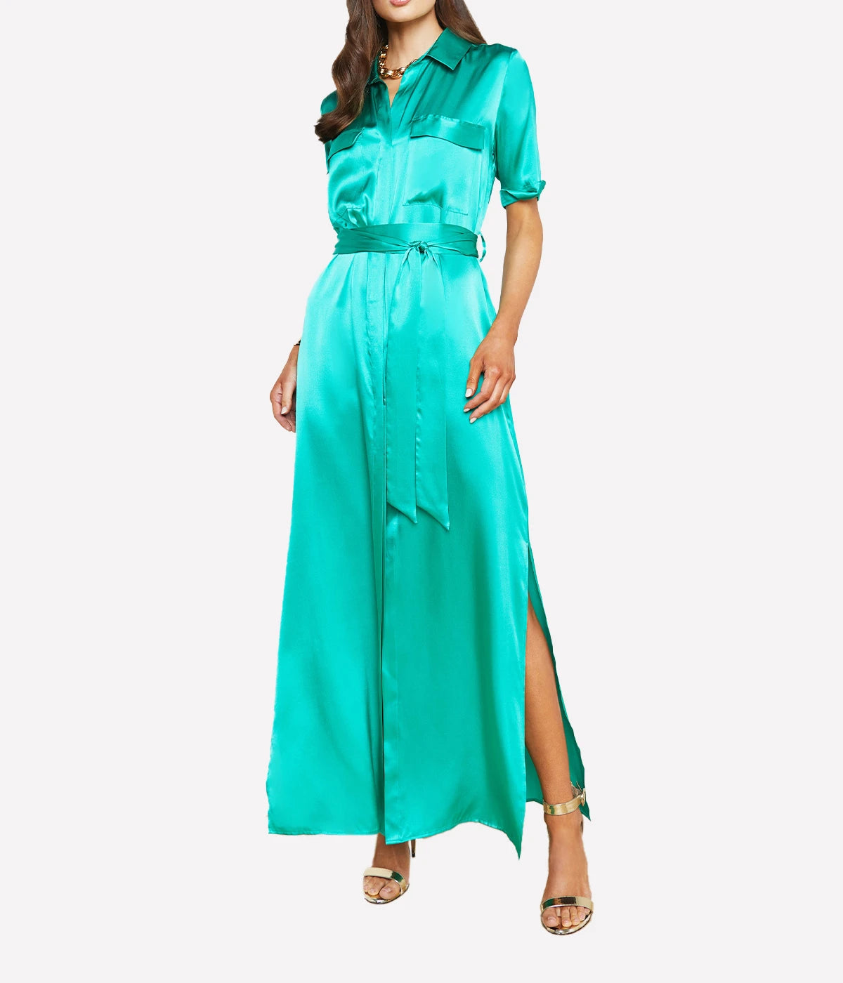 Klement Cargo Dress in Seafoam