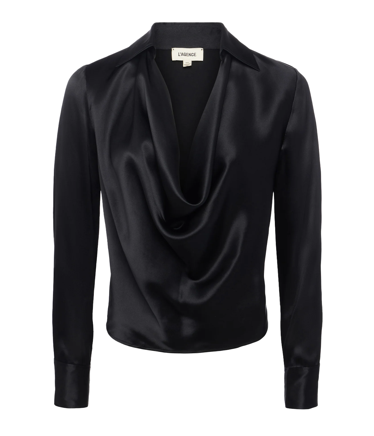 Lotus Cowl Neck blouse in Black