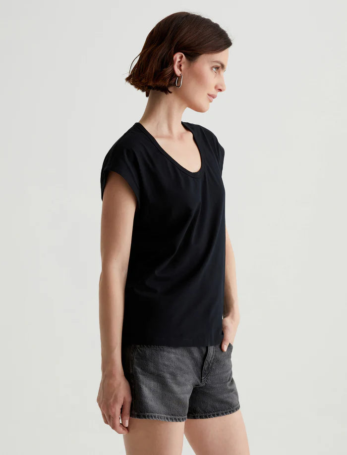 Vintage Willa Scoop Tee in True Black