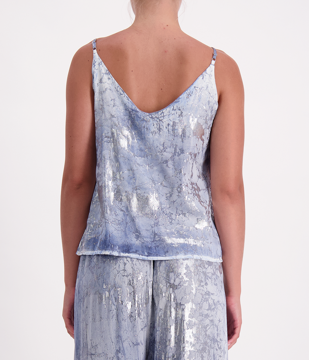 Marble Lamination Tank Top in Titanium