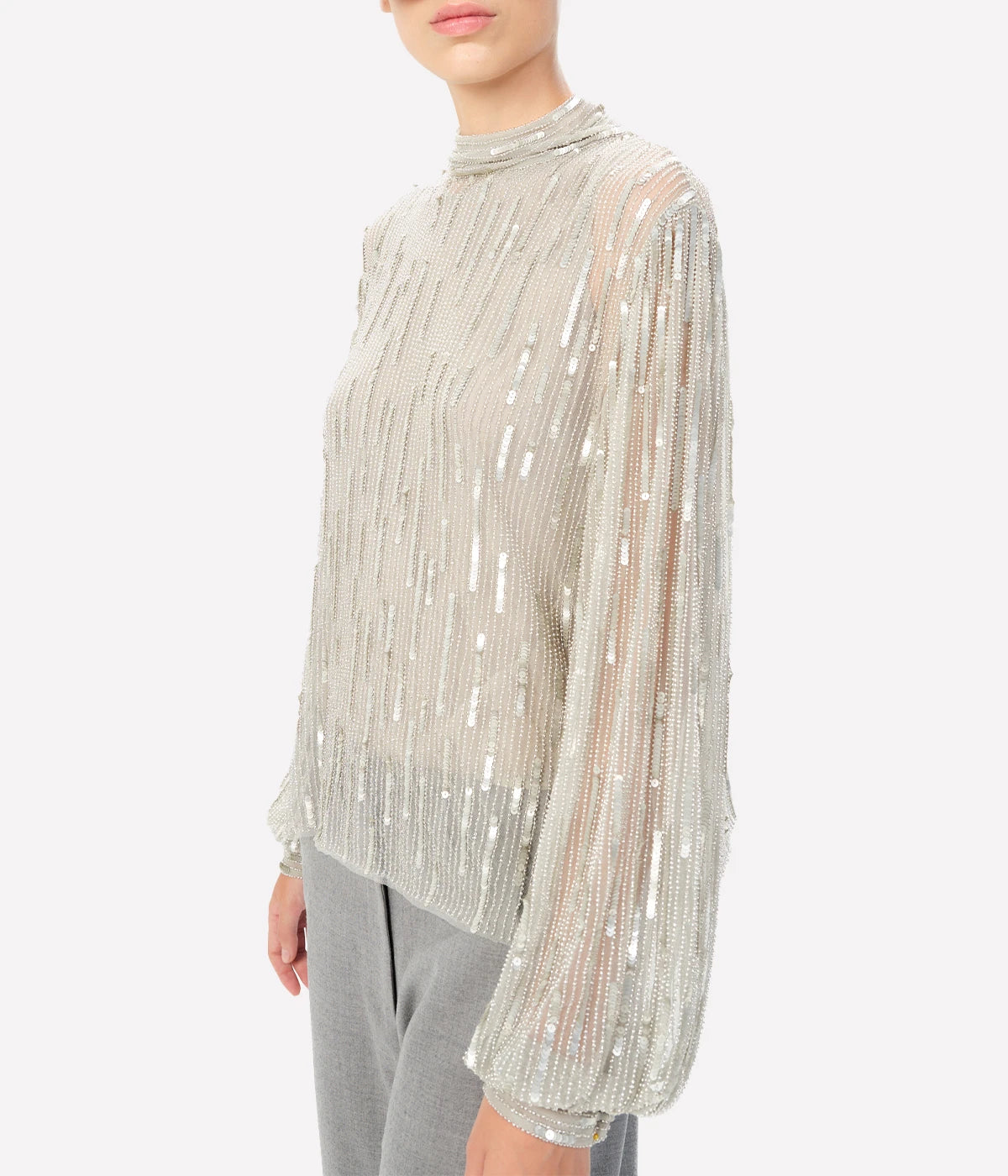 Laqui Lark Blouse in Silver