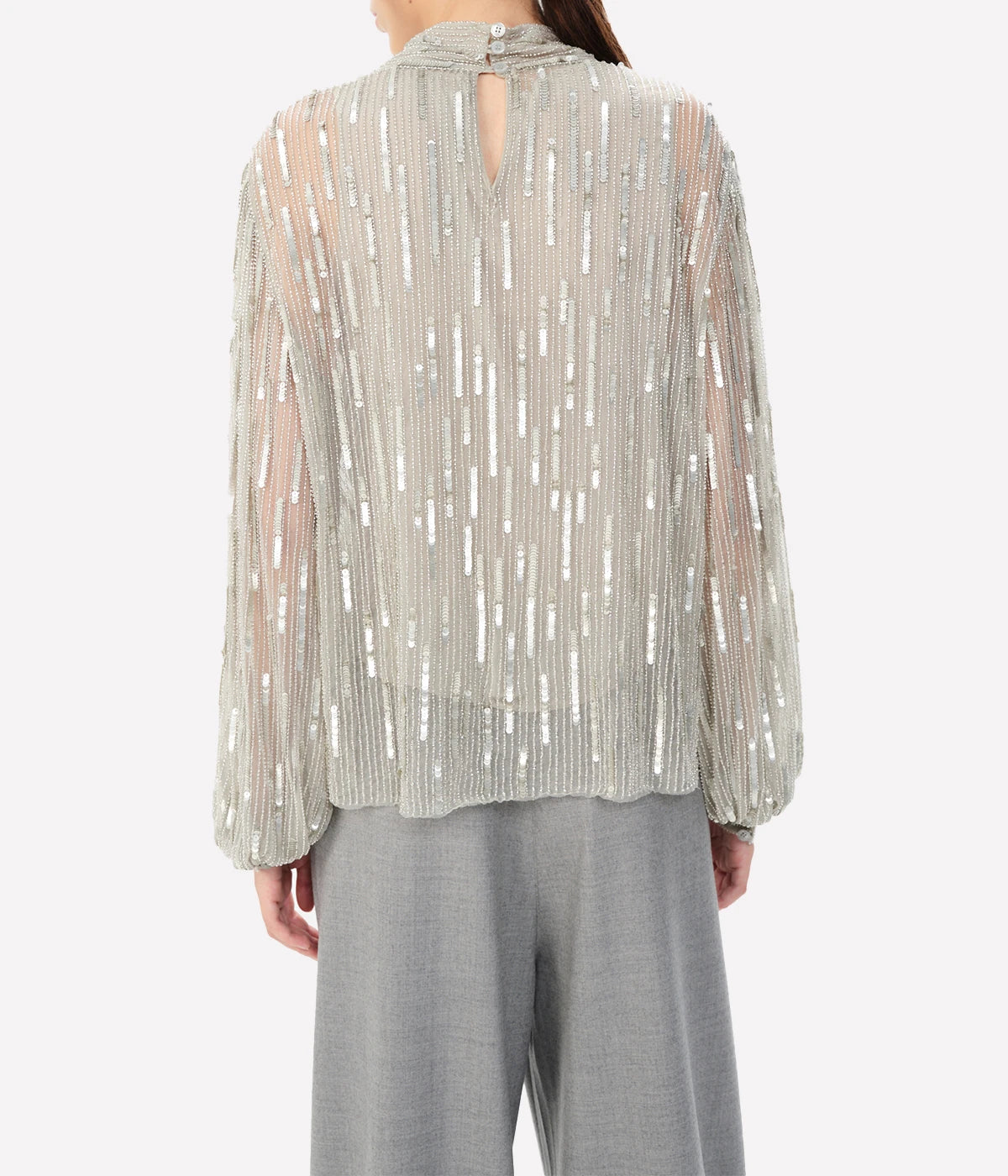 Laqui Lark Blouse in Silver