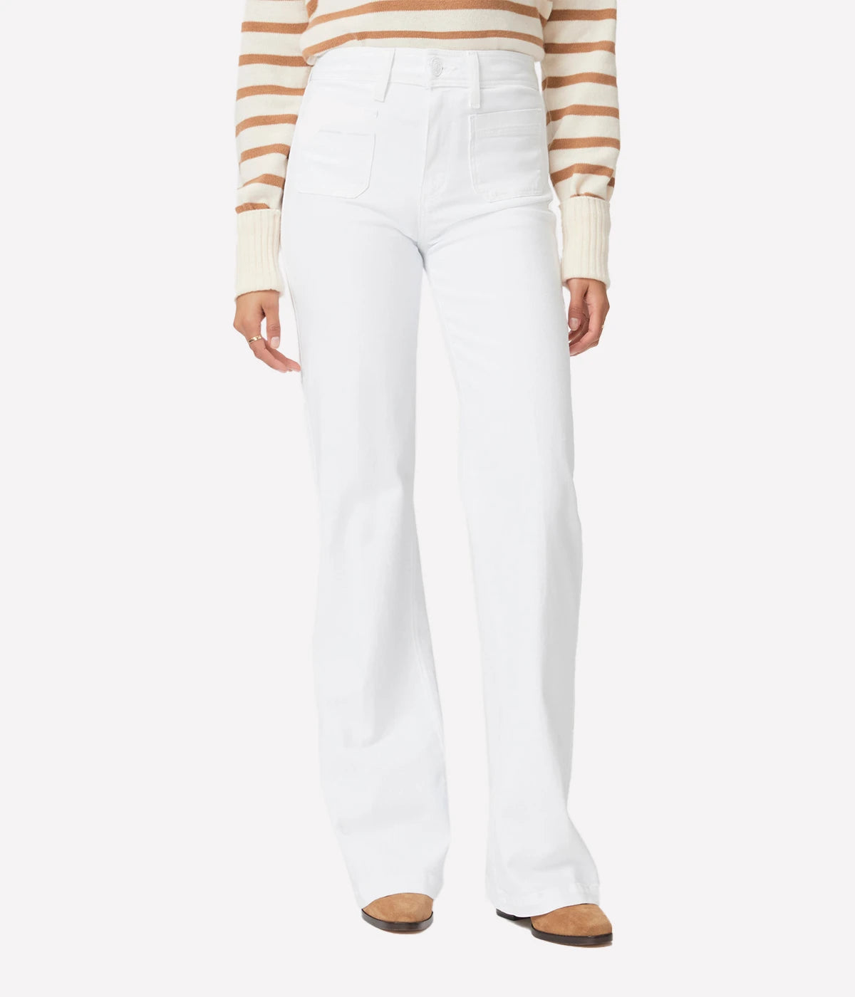 Leenah Patch Pocket Jean in Crisp White