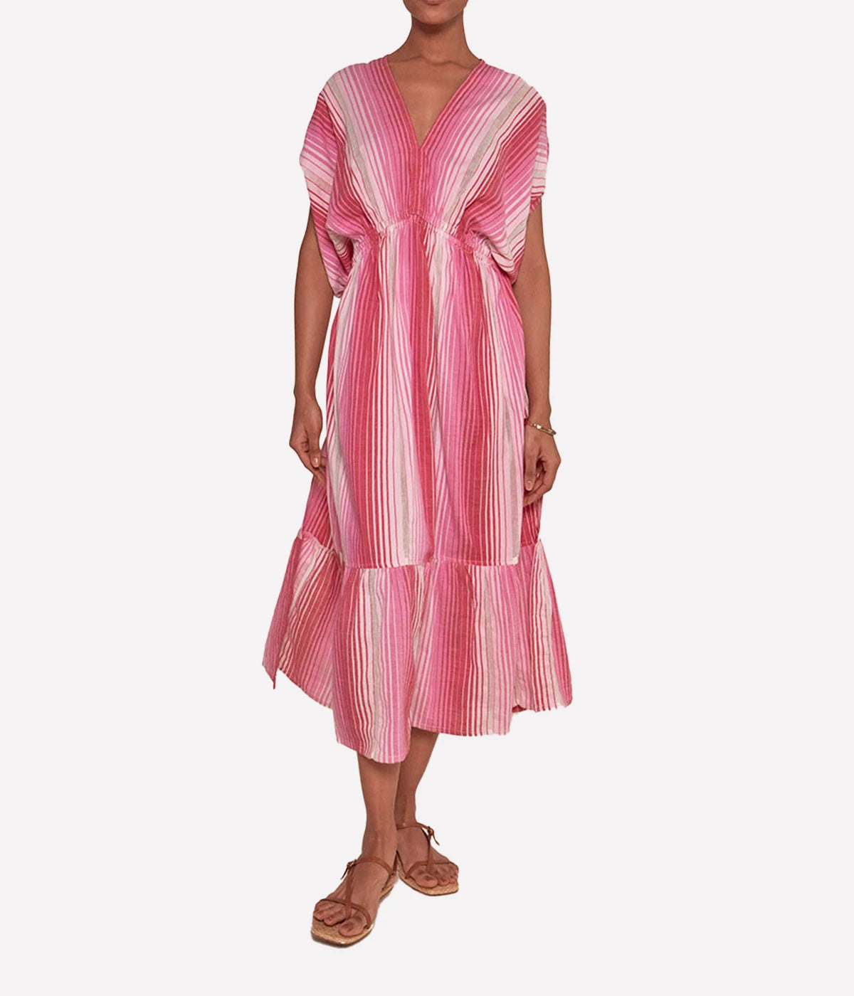 Leila Plunge Dress in Feven Fuchsia