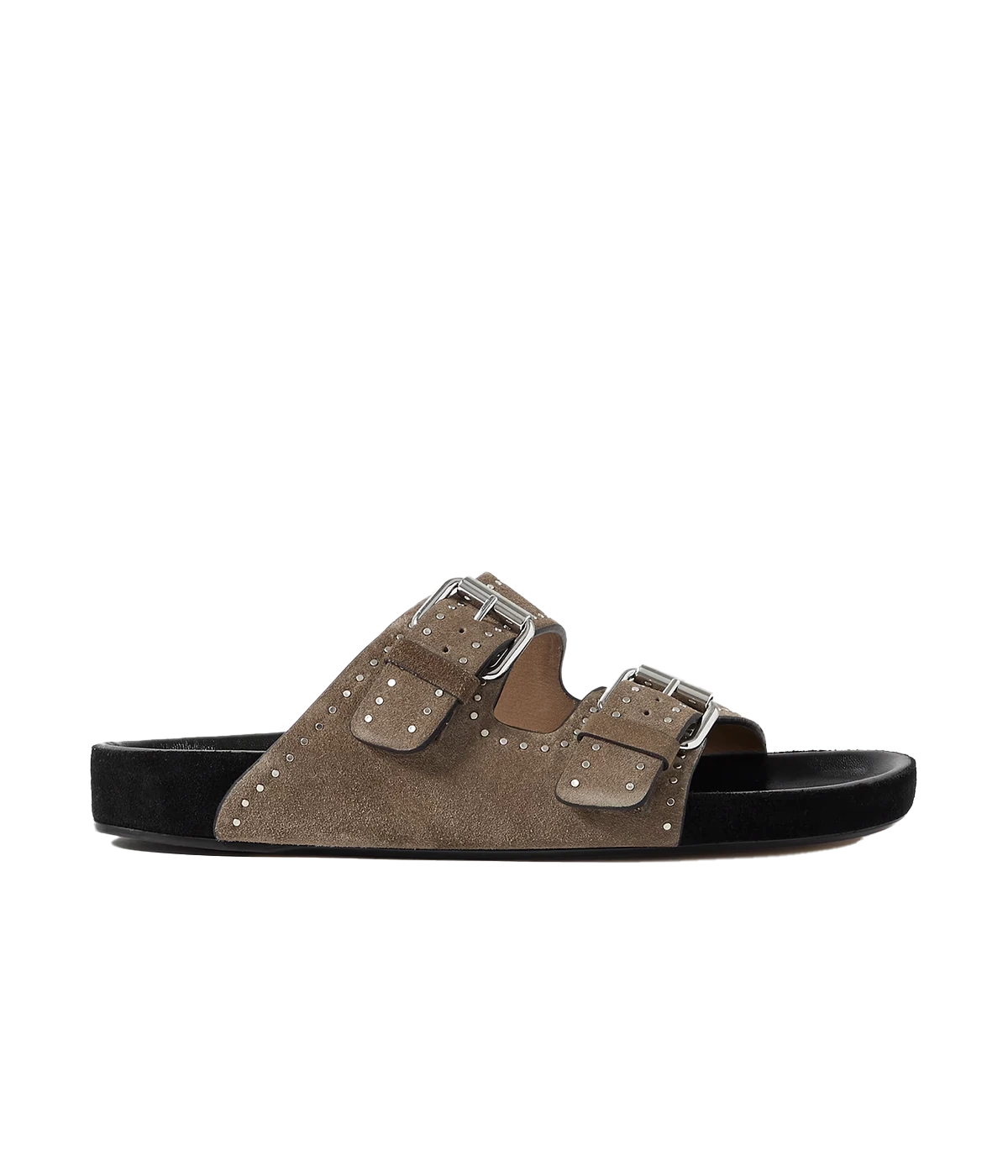 Lennyo Sandal in Taupe Suede