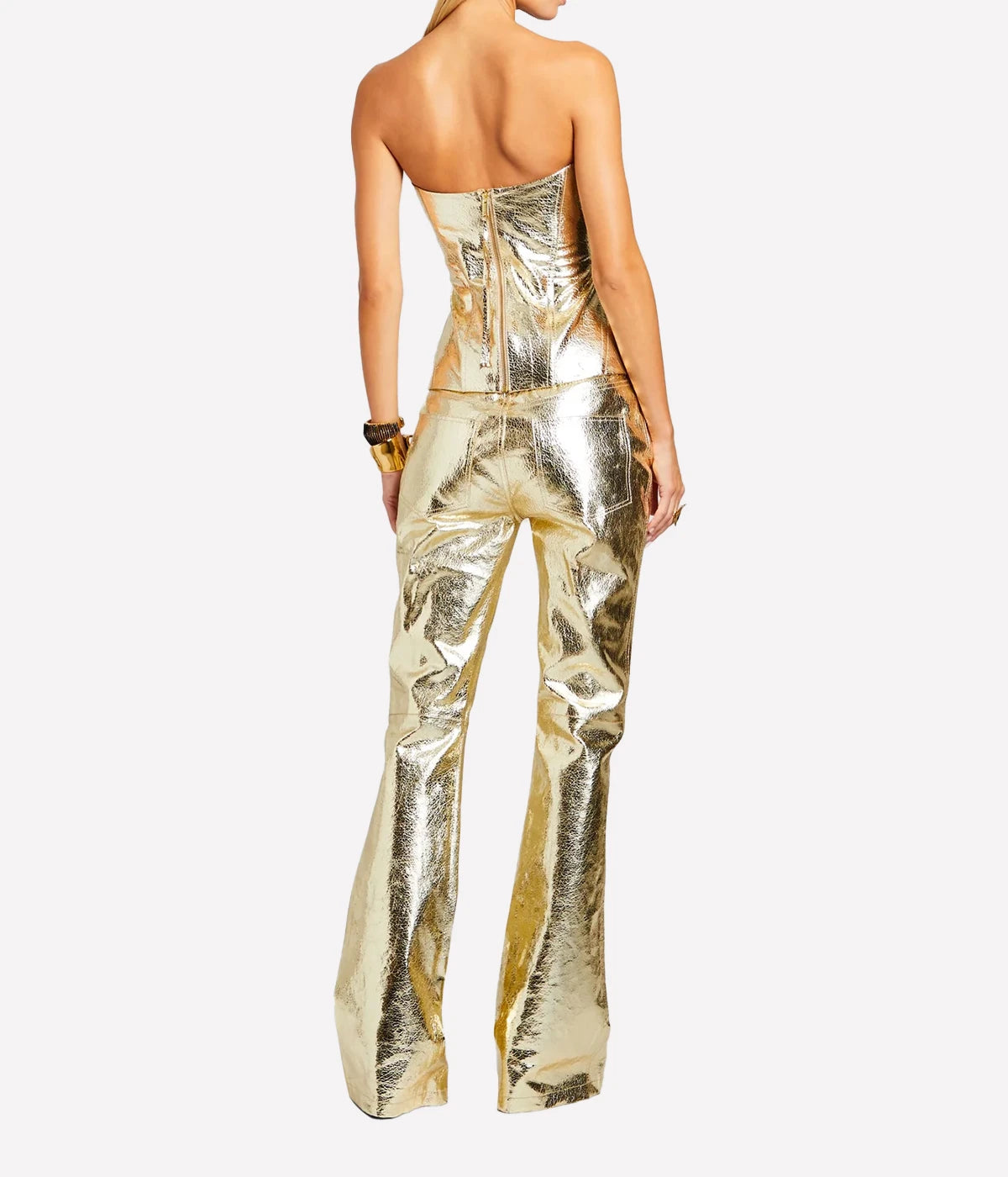 *FINAL SALE*Lynx Leather Pant in Gold