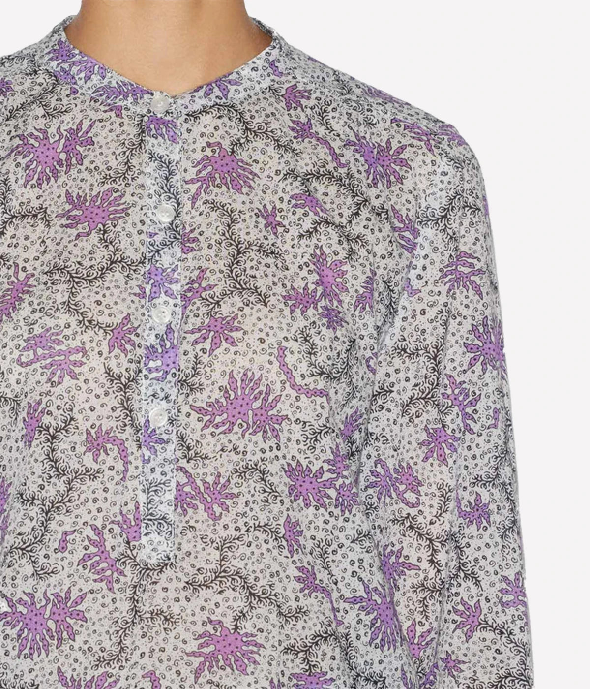 Maria Blouse in Ecru Lilac