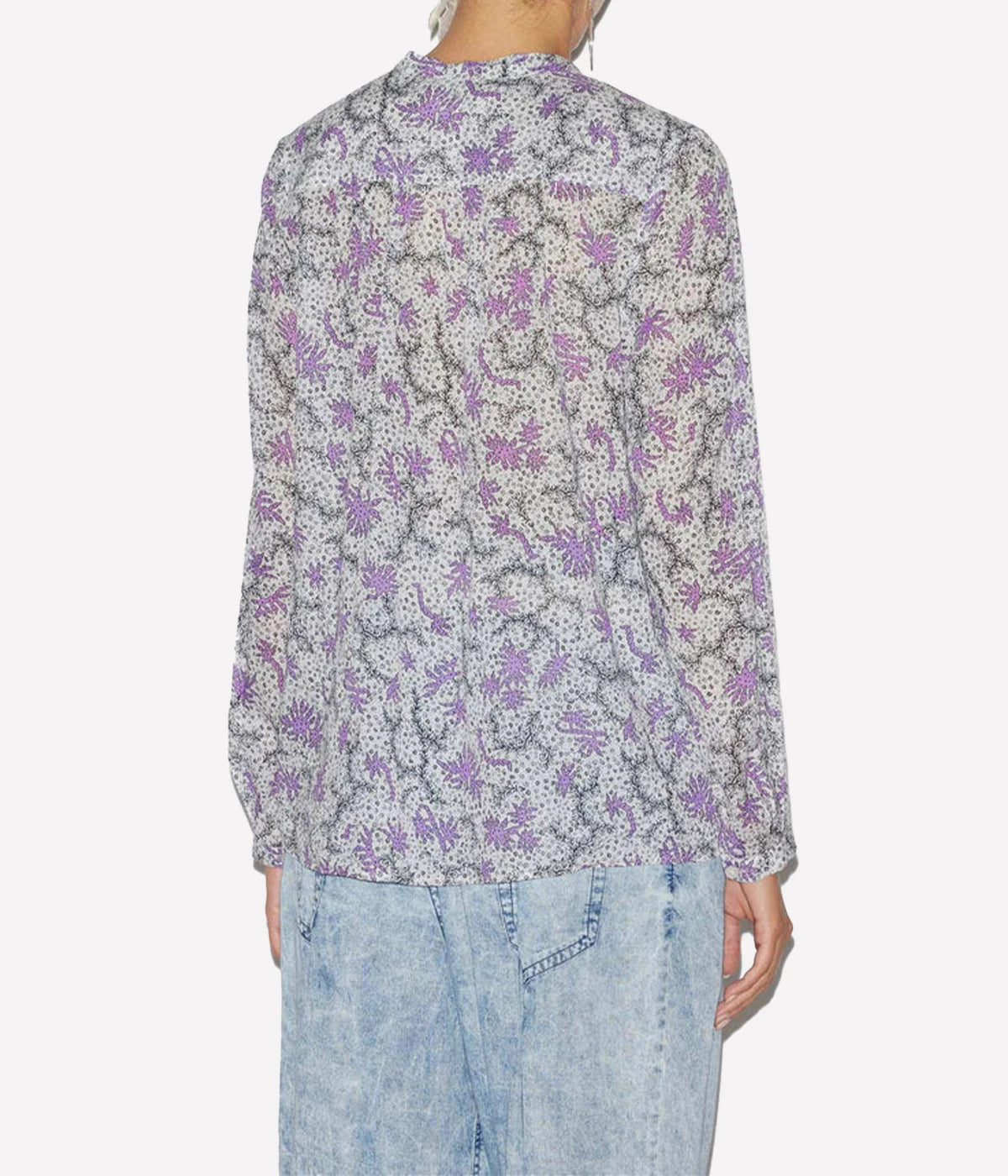 Maria Blouse in Ecru Lilac