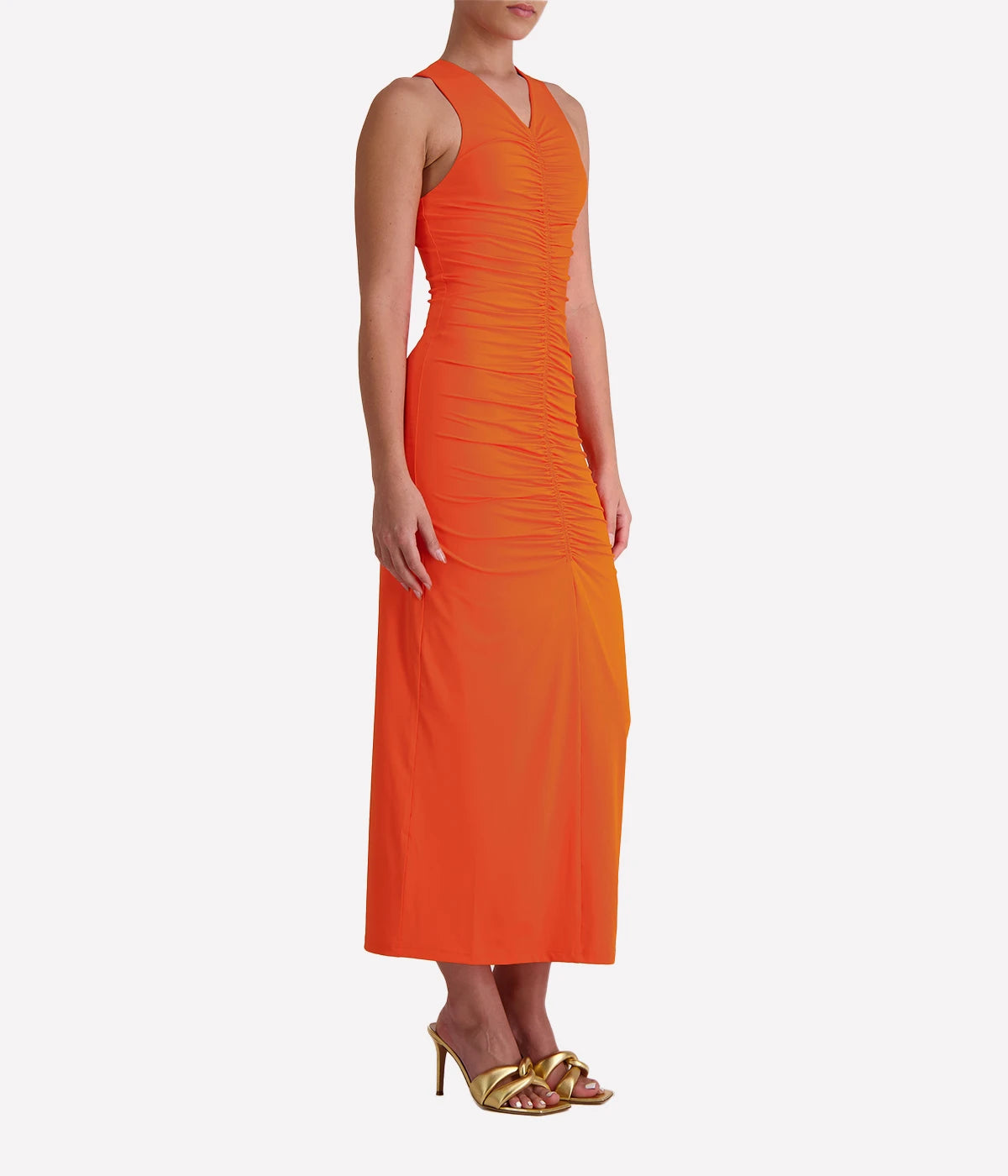 Ceibo Mich Midi Dress in Orange