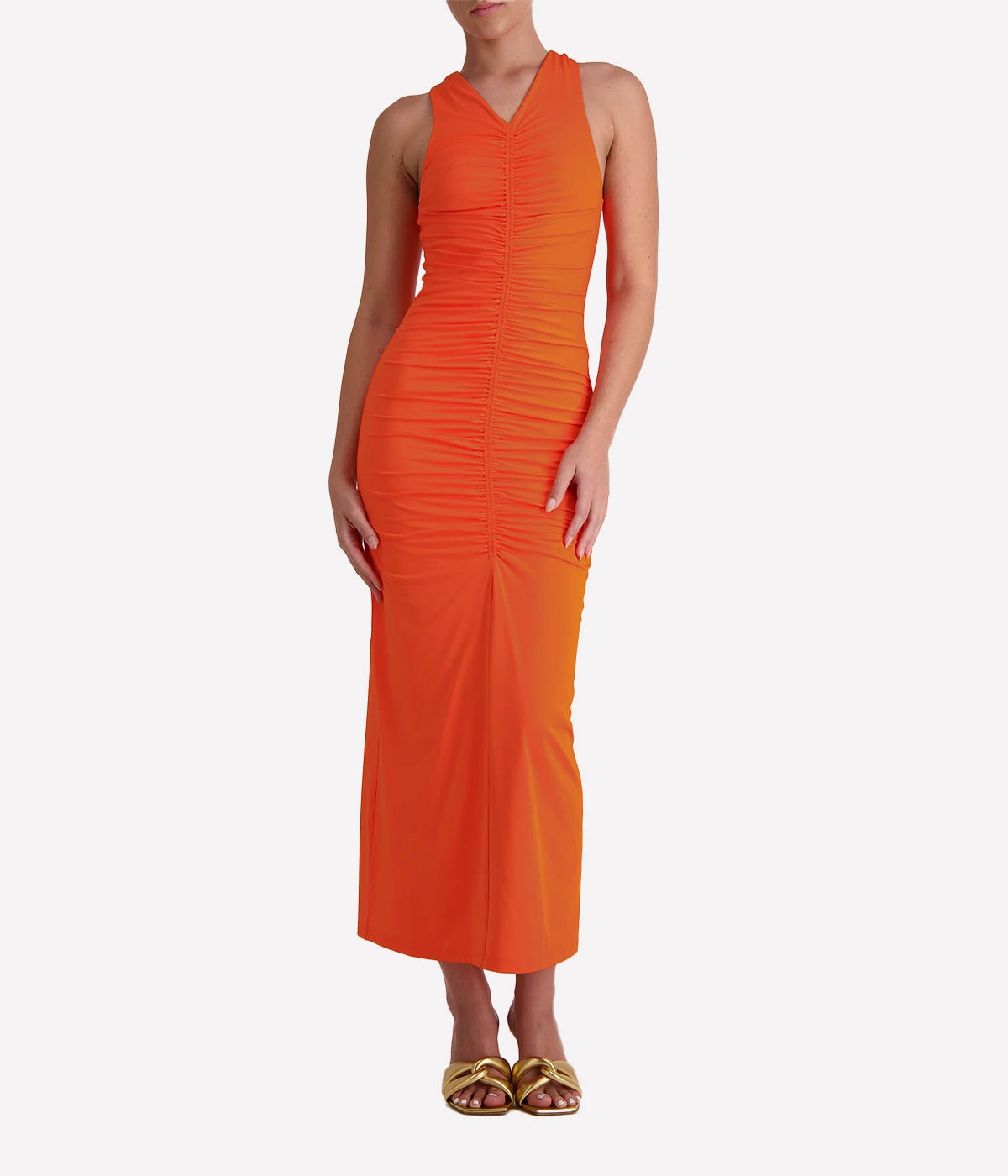 Ceibo Mich Midi Dress in Orange