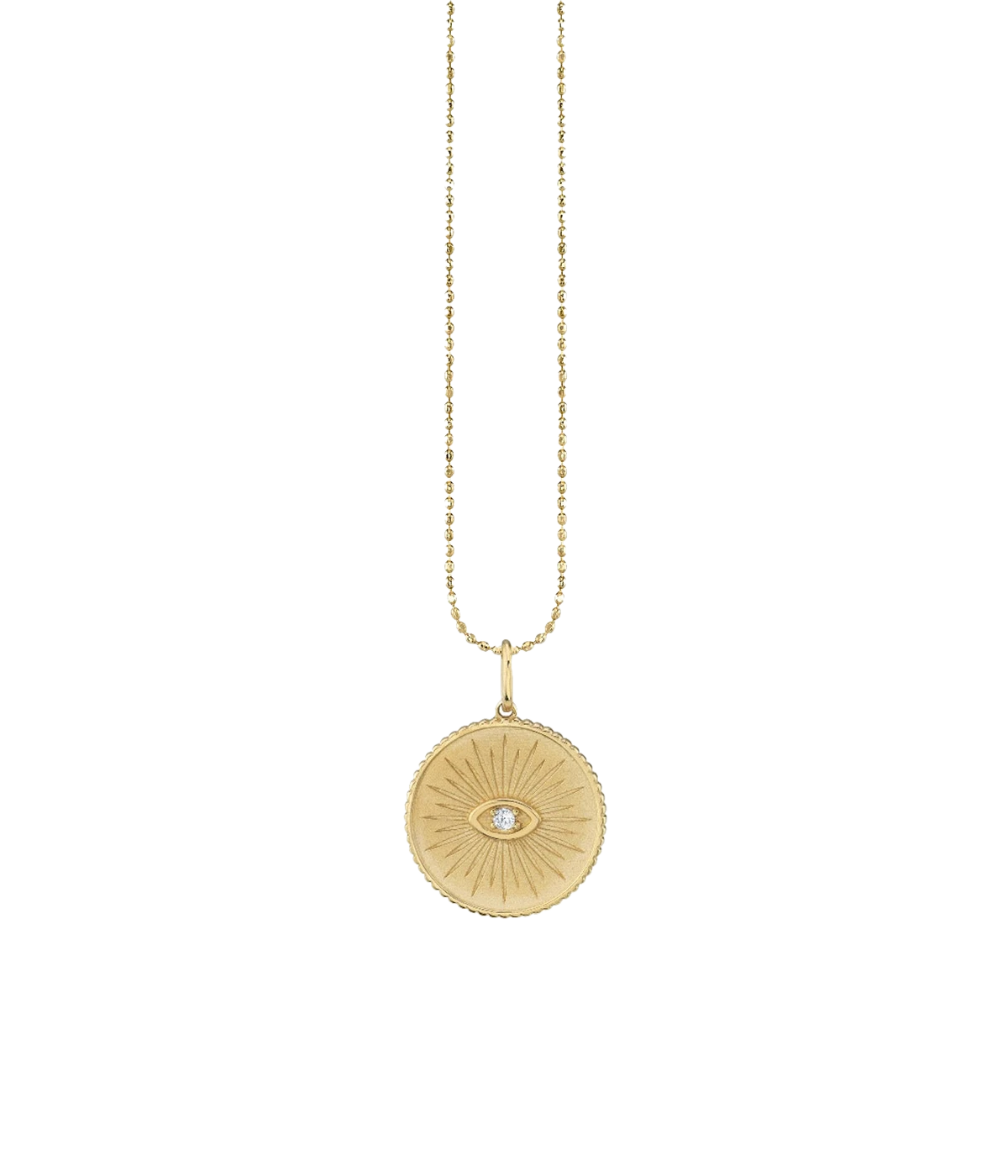 Timeless Design: The coin-shaped pendant, with its intricate details and diamond accent, offers a classic yet modern look that complements any outfit.
High-Quality Craftsmanship: Made from 14k yellow gold and adorned with a stunning round white diamond, this necklace is designed for durability and luxury.
Versatile Chain Lengths: Choose between a 16" or 18" ball chain for a customizable fit, making this necklace perfect for layering or wearing alone as a statement piece.