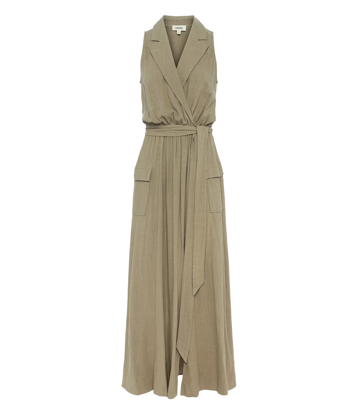Mayer Military Maxi Dress in Covert Green