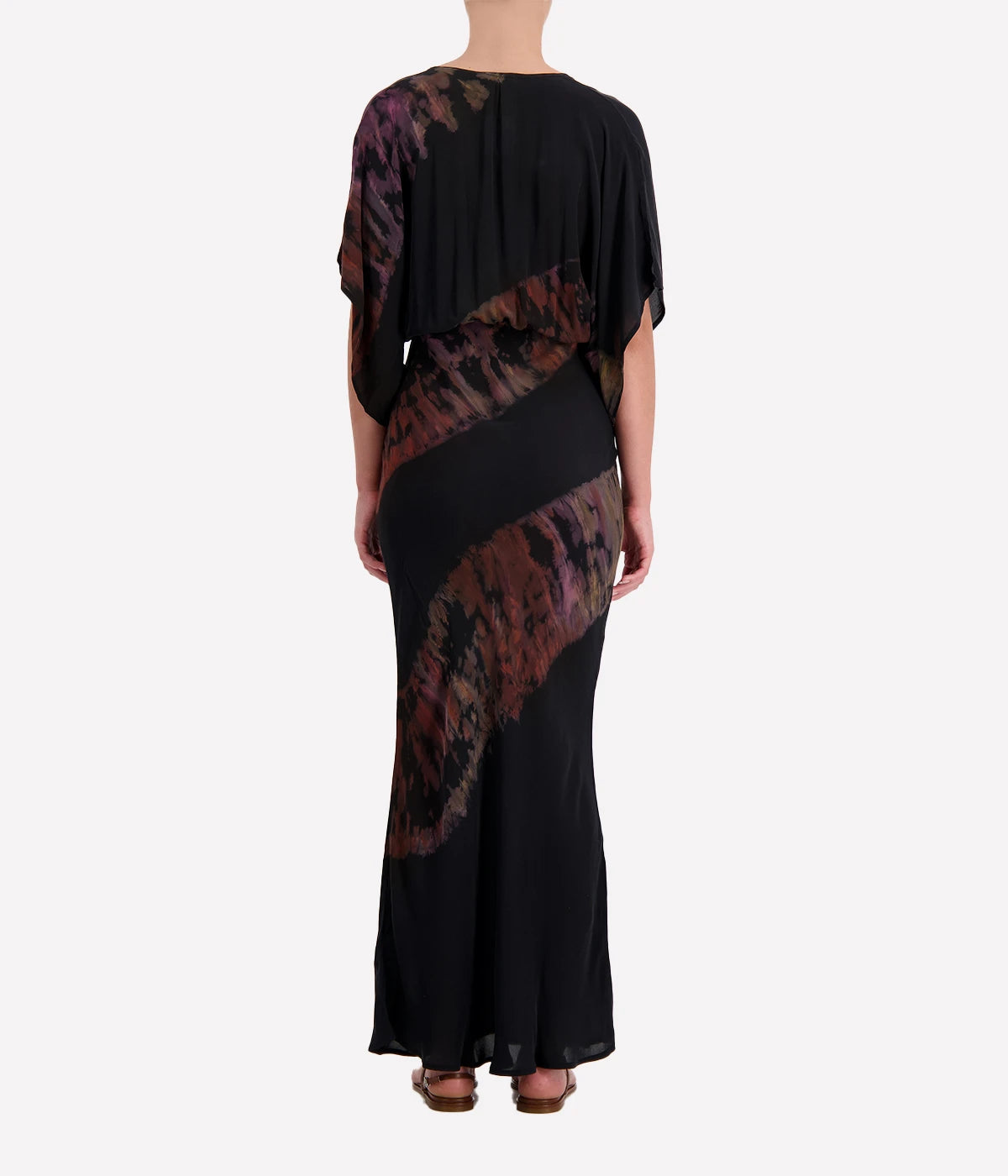 Kimono Dress in Autumn Feathers