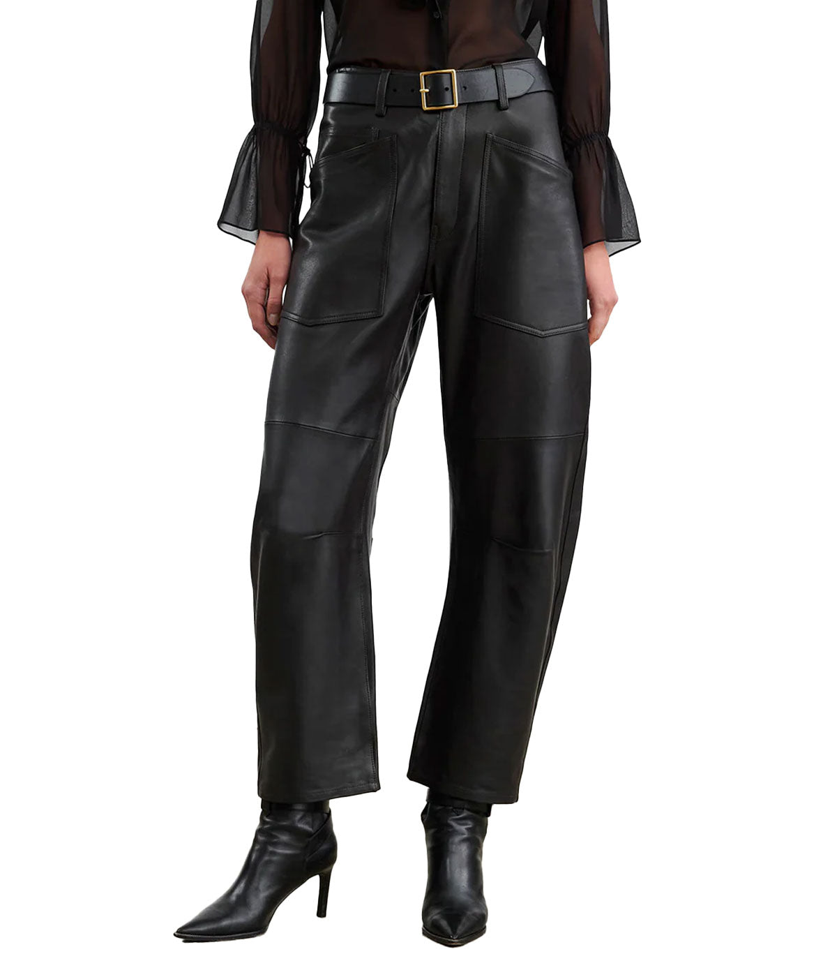 Shon Leather Pant in Black