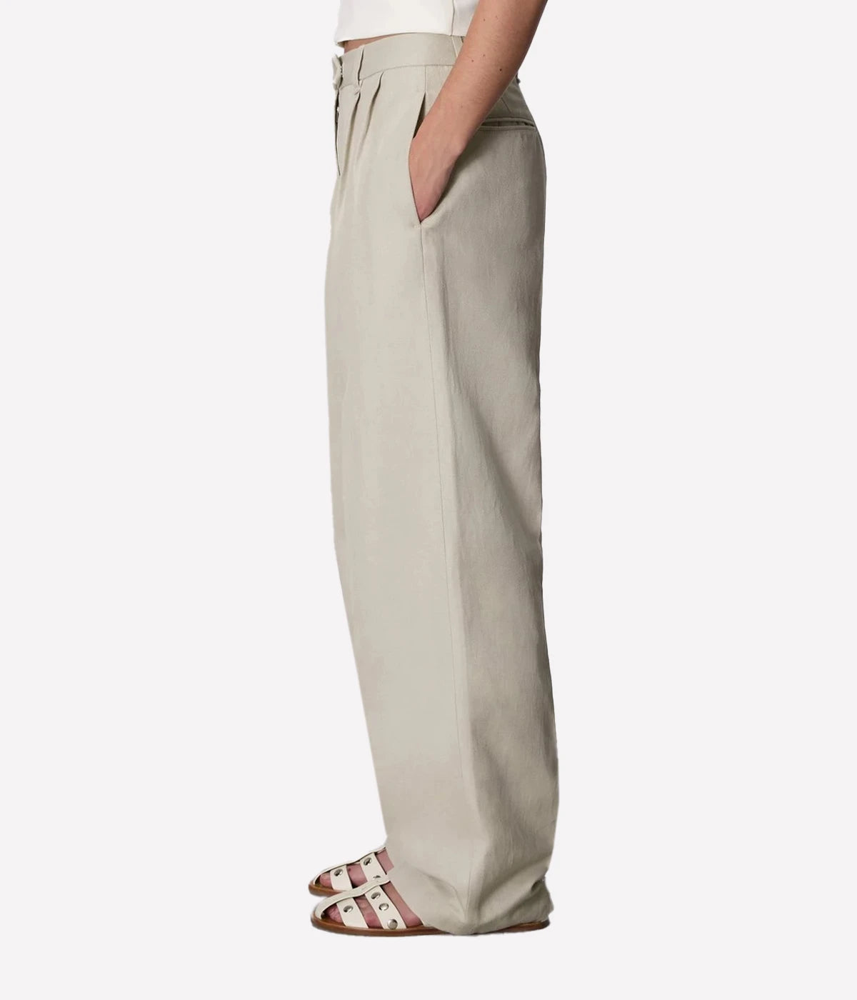 Newman Linen Pant in Sand