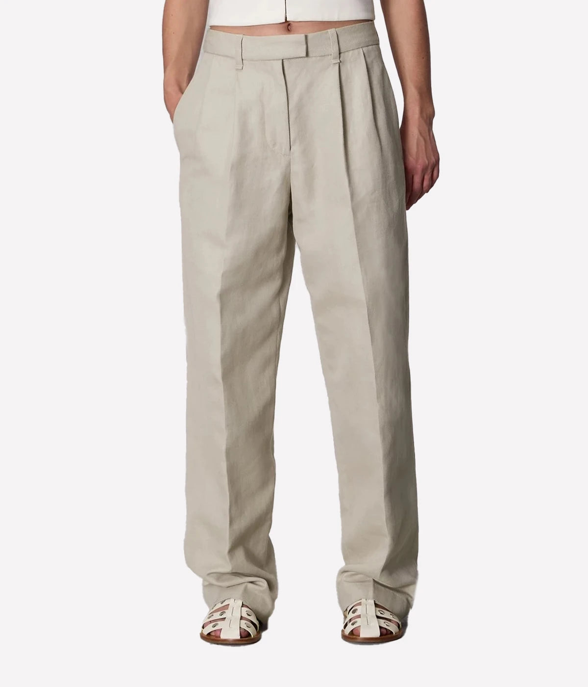 Newman Linen Pant in Sand