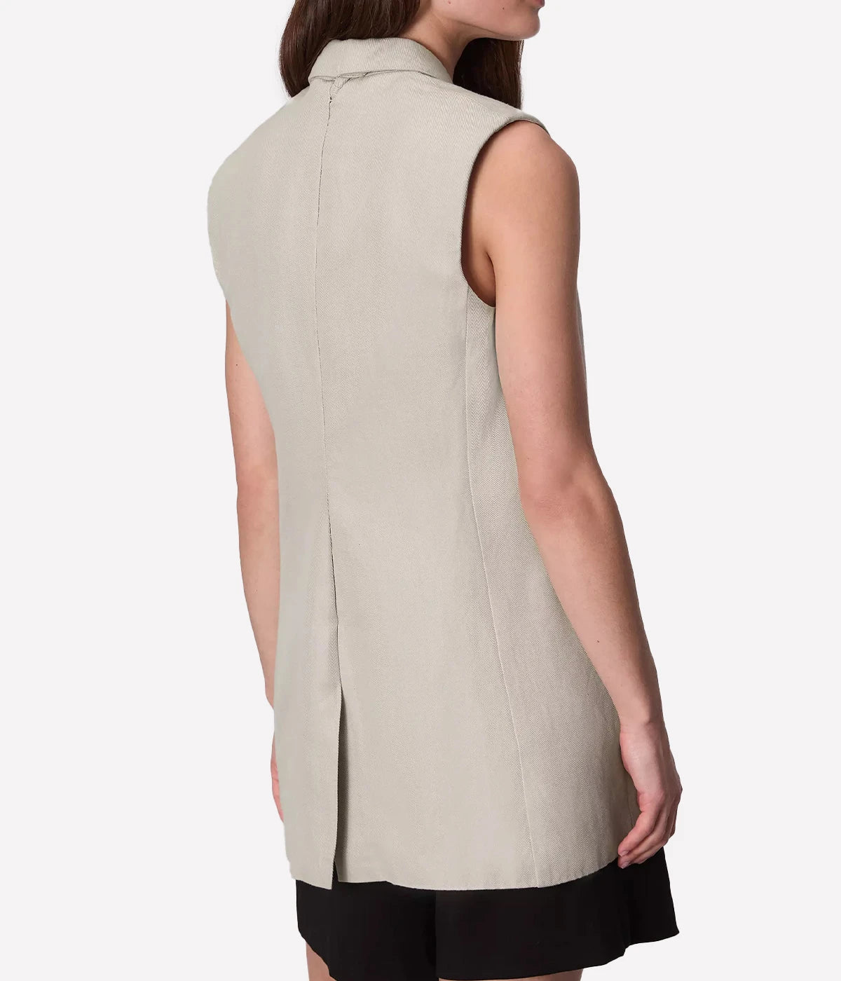 Odessa Linen Vest in Sand