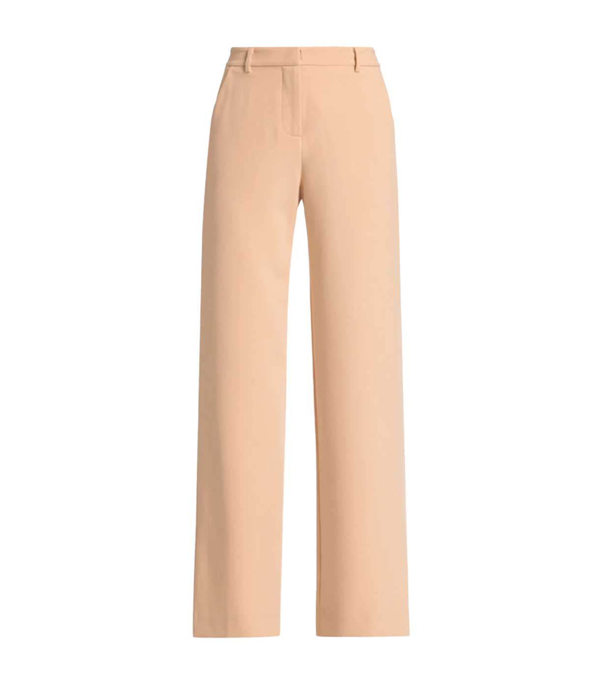 ALT Text: L'Agence Livvy Trouser in toasted almond, high-rise, straight-leg fit, designed with a touch of stretch for comfort and style.