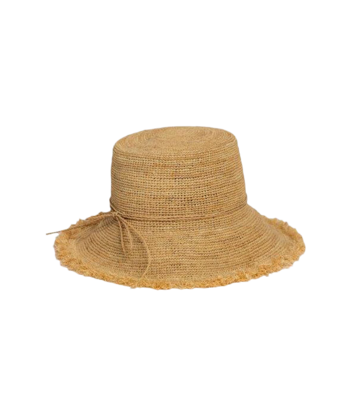 Packable Raffia Bucket Hat in Natural