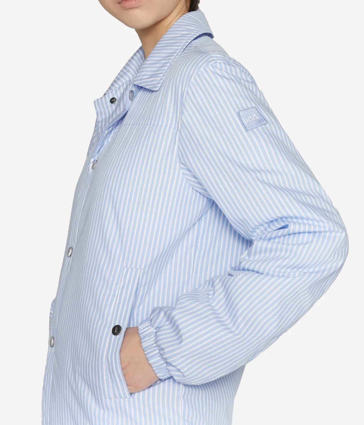 *FINAL SALE* Padded Shirt Jacket in Light Blue