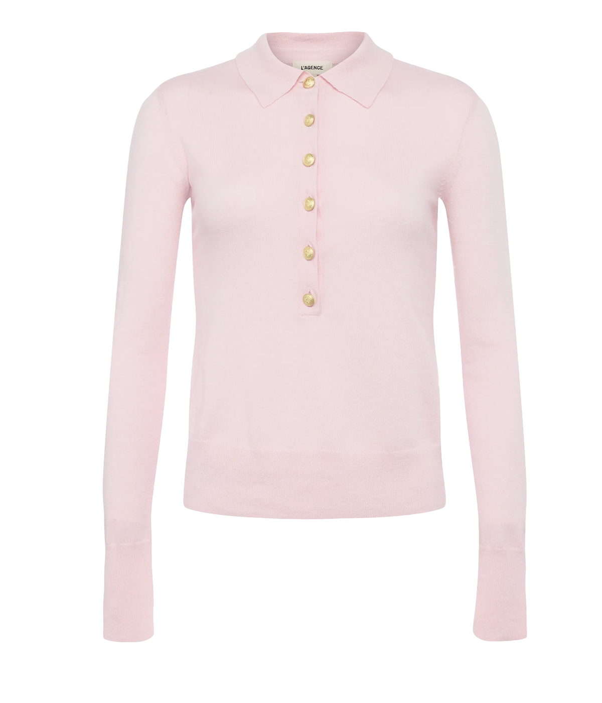 Sterling Collared Sweater in Pale Pink Gold