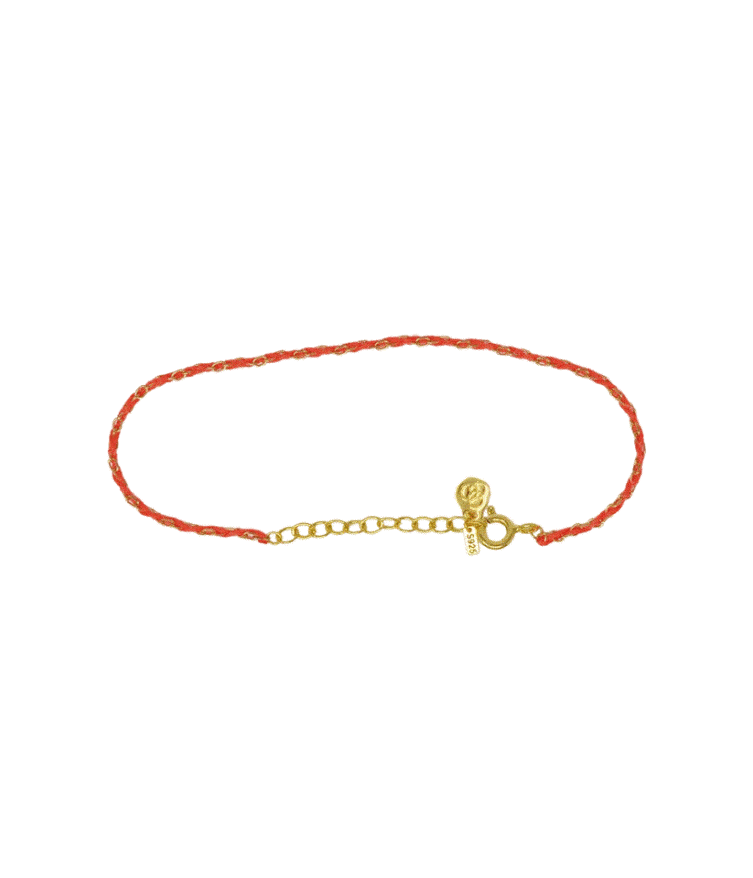 Rook Bracelet 14K Yellow Gold in Red